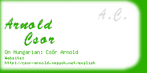 arnold csor business card