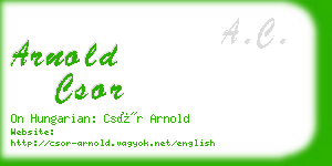 arnold csor business card